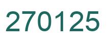 Number 270125 green image