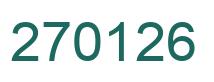 Number 270126 green image