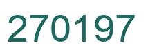 Number 270197 green image