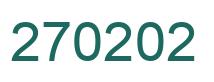 Number 270202 green image