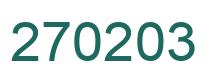 Number 270203 green image