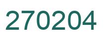Number 270204 green image