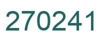 Number 270241 green image