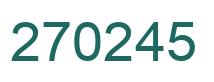 Number 270245 green image