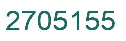 Número 2705155 imagen verde