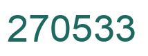 Number 270533 green image