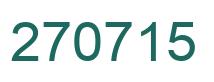 Number 270715 green image