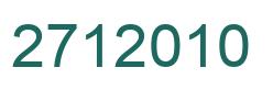 Número 2712010 imagen verde