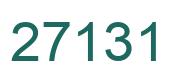 Number 27131 green image