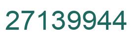 Number 27139944 green image