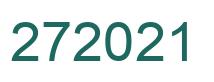 Number 272021 green image