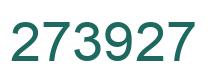 Number 273927 green image