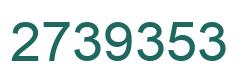 Number 2739353 green image