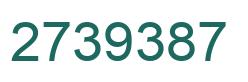 Number 2739387 green image