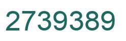 Number 2739389 green image
