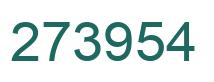 Number 273954 green image