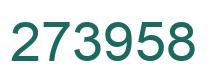Number 273958 green image