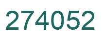 Number 274052 green image