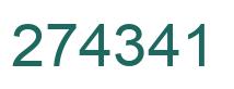 Number 274341 green image