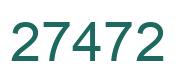 Number 27472 green image