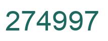 Number 274997 green image