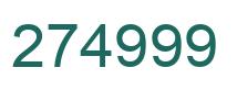 Number 274999 green image