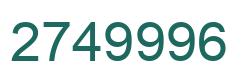 Number 2749996 green image