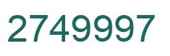 Number 2749997 green image