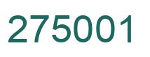 Number 275001 green image