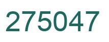 Number 275047 green image