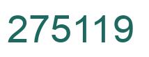 Number 275119 green image