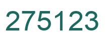 Number 275123 green image
