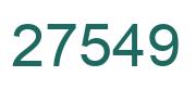 Number 27549 green image