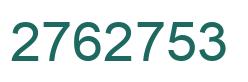 Number 2762753 green image