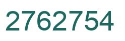 Number 2762754 green image