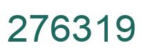 Number 276319 green image