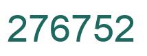 Number 276752 green image