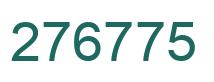 Number 276775 green image