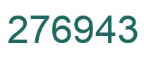 Number 276943 green image