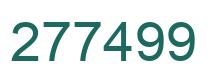 Number 277499 green image
