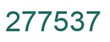 Number 277537 green image