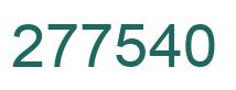 Number 277540 green image