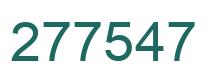 Number 277547 green image