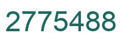 Number 2775488 green image