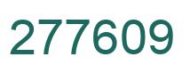 Number 277609 green image