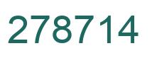 Number 278714 green image