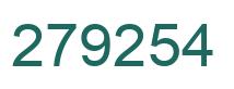 Number 279254 green image