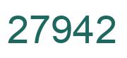 Number 27942 green image