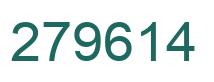 Number 279614 green image