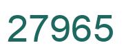 Number 27965 green image